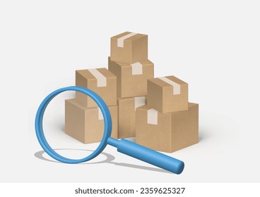 Boxes in storage are preparing to send to the customers