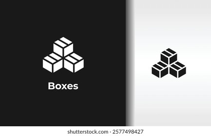 Boxes Vector, Icon Or Logo Sign Isolated Symbol Illustration