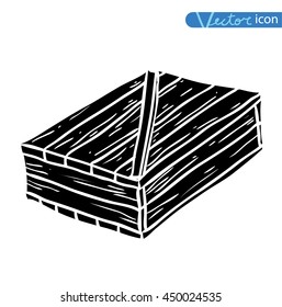  boxes. vector illustration. black