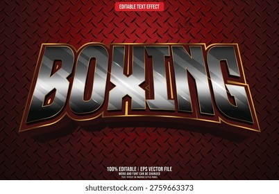 Boxing 3D editable text effect