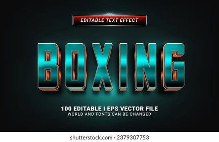 boxing 3d style text effect