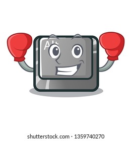 Boxing alt button in the cartoon shape