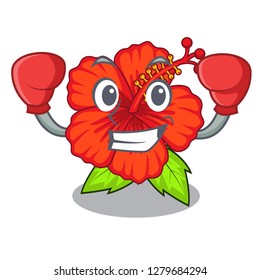 Boxing ambilcus flower in form cute cartoon