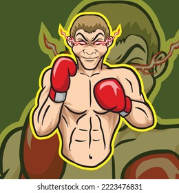 boxing angry man is a boxer with red eyes that is mean angry or killer eyes