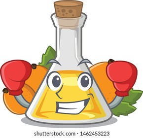 Boxing apricot oil in the character bottle