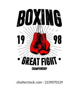 boxing artwork for t-shirt design