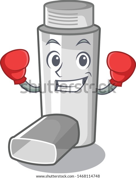 Boxing Asthma Inhaler Cartoon Shape Stock Vector (Royalty Free ...