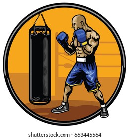 boxing athlete training in the gym