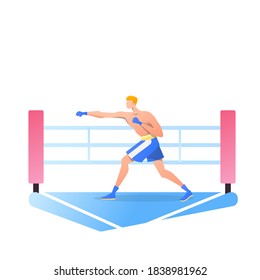 boxing athlete vector illustration flat style design