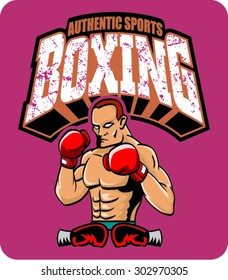  Boxing , Authentic Sport , vector illustration