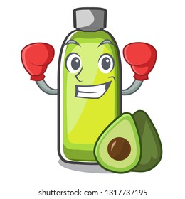 Boxing avocado oil in shape of mascot