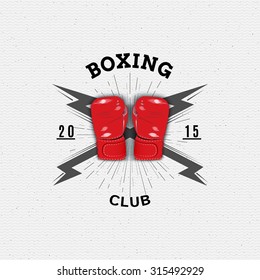Boxing badges logos and labels can be used to fashion design, signs for sports clubs, sales