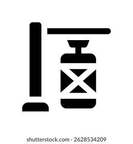 boxing bag glyph icon. Strong and solid vector icon for websites, mobile interfaces, presentations, and visual branding. High quality and easy to edit.