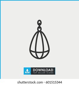 boxing bag icon. simple outline boxing bag vector icon. on white background.