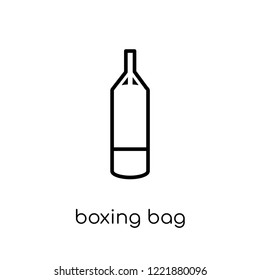 Boxing bag icon. Trendy modern flat linear vector Boxing bag icon on white background from thin line Gym and fitness collection, editable outline stroke vector illustration