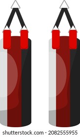 Boxsack, Illustration, Vektorgrafik auf weißem Hintergrund.