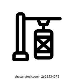 boxing bag line icon. Clean and minimalist vector icon for websites, mobile apps, presentations, and logos. Fully scalable and customizable for any project.
