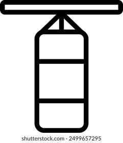 boxing bag line icon illustration vector