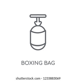 Boxing bag linear icon. Modern outline Boxing bag logo concept on white background from Gym and Fitness collection. Suitable for use on web apps, mobile apps and print media.