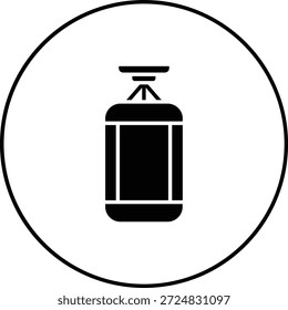 Icono de Vector de bolso de boxeo. Se puede utilizar para aplicaciones de impresión, móviles y de Web.