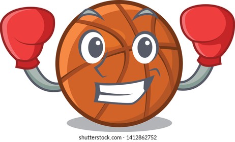 Boxing basket ball in the character shape