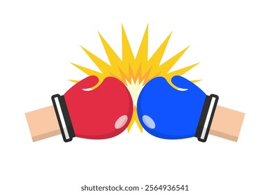 Boxing battle icon. Boxing match. Vector.