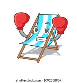 Boxing beach chair character cartoon