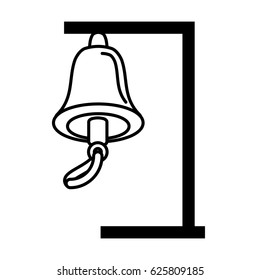 boxing bell isolated icon