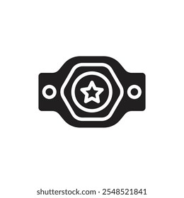Boxing Belt Filled Icon Vector Illustration