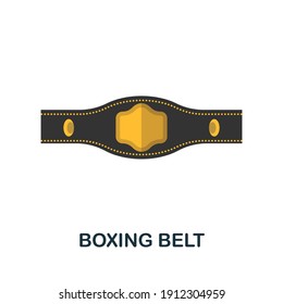 Boxing Belt flat icon. Color simple element from combat sport collection. Creative Boxing Belt icon for web design, templates, infographics and more