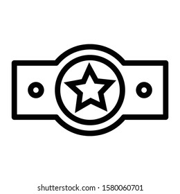 boxing belt icon outline vector design