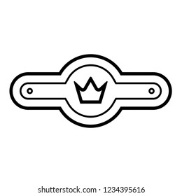 Boxing belt outline icon. Clipart image isolated on white background