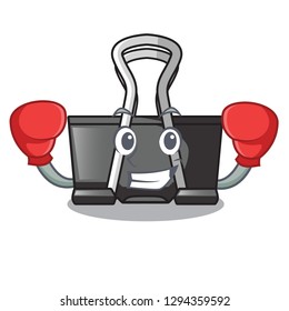 Boxing binder clip in the character shape