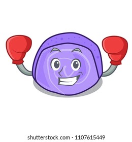 Boxing blueberry roll cake character cartoon