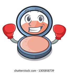 Boxing blush on a cartoon makeup bag