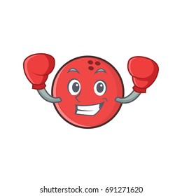 Boxing bowling ball character cartoon