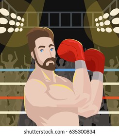 boxing boxer on ring