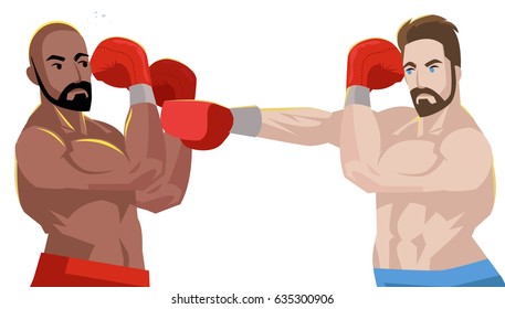 boxing boxer two fighting