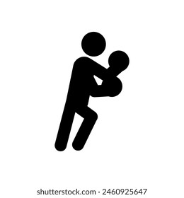 boxeo, boxeador - Ilustración vectorial, ícono, pictograma	