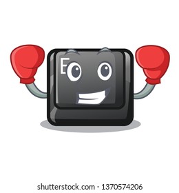 Boxing button E isolated with the character