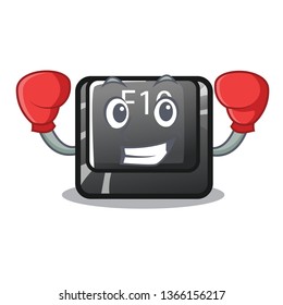 Boxing button f10 in the mascot shape