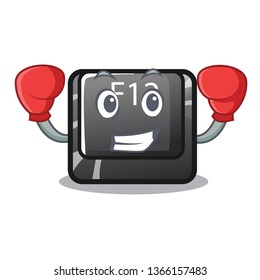 Boxing button f12 on a keyboard mascot
