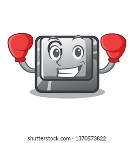 Boxing button G isolated in the cartoon
