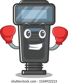 Boxing camera flash in the cartoon shape