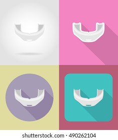 boxing cap flat icons vector illustration isolated on background