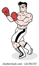 Boxing cartoon