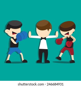 boxing cartoon