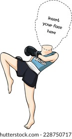 boxing  cartoon character for your caricature