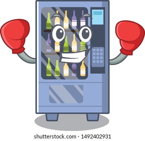 Boxing cartoon wine vending machine on character table
