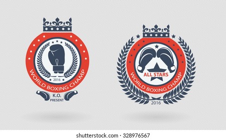 Boxing Champ Logo Set